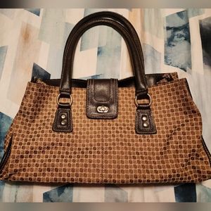 Nine & Co by Nine West Tan and brown shoulder purse